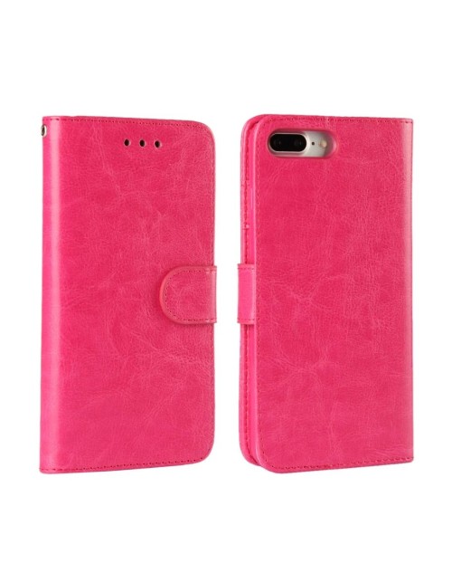 Apple iPhone 7 5.5" Phone Case PU Leather Wallet Card Slot Stand Magnetic Book Flip Cover-Pink
